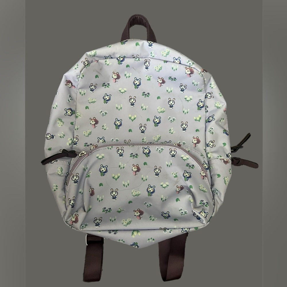 Animal crossing backpack light purple